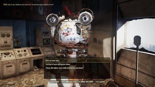 Fallout 76 Wastelanders（ウェイストランダース）の会話システム