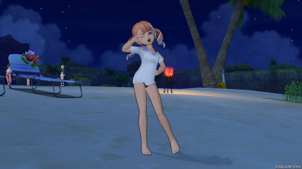 イベント『炎夏の海を駆け抜けろ！2』の「Ｔカバーな水着」を身に着けたライトミンク
