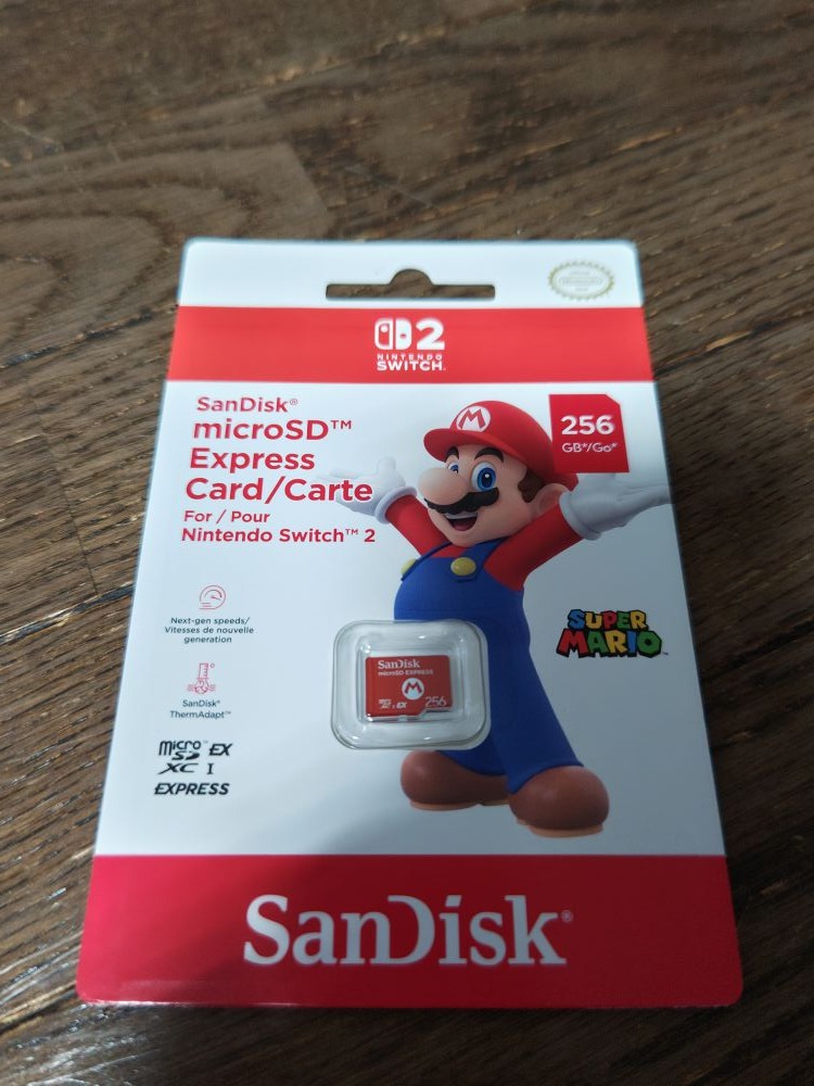 バルカズが購入したNintendo Switch2用のmicroSDカード