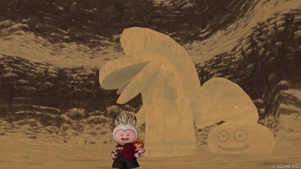 2026年の星明の宮にあったファルシオンの雪像とバルカズ