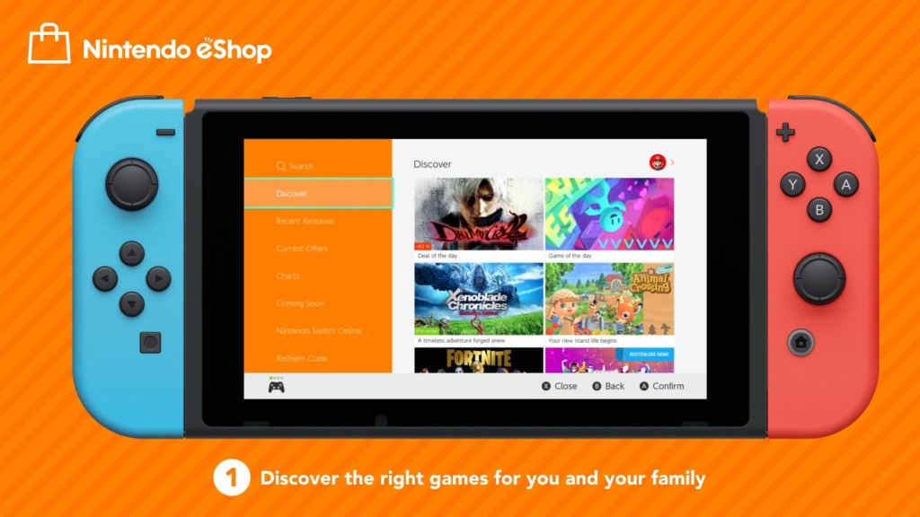 初代Switchのeショップの公式紹介動画スクショ